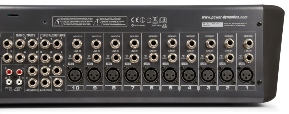 PDM-S2004 20-Channel 2 Sections Mixer - Power Dynamics
