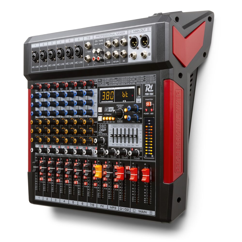 Stage Performance Mixer PDM-T804 Stage Mixer 8-Channel DSP/MP3 - Power Dynamics