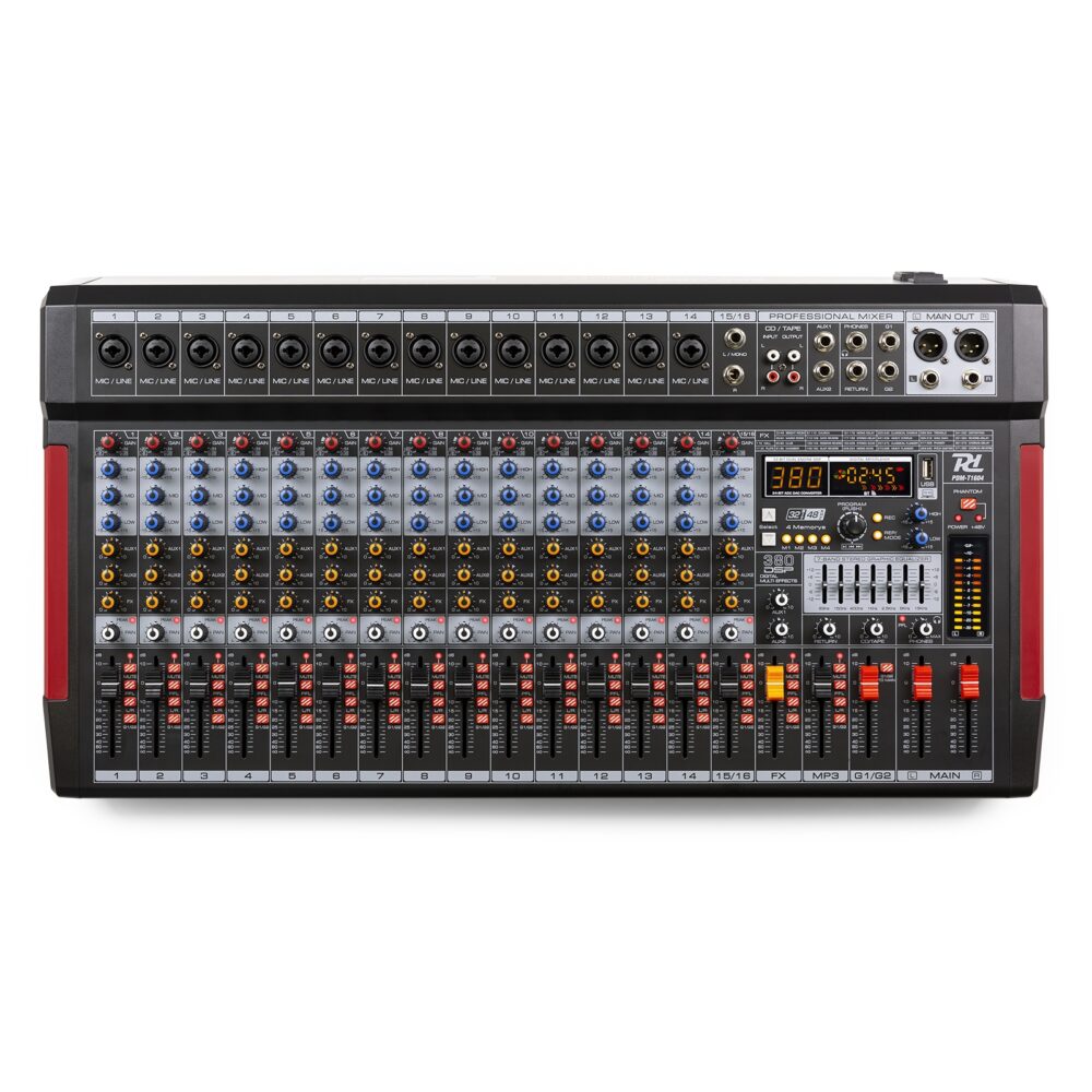 PDM-T1604 Stage Mixer 16-Channel DSP/MP3 - Power Dynamics