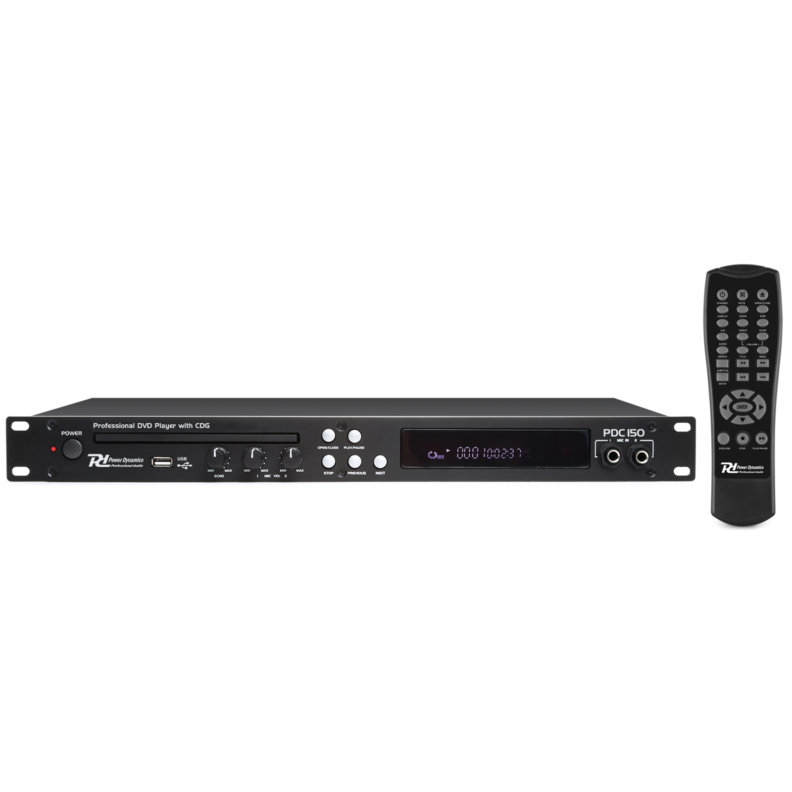 PDC150 19'' DVD player with CD+G and USB - Power Dynamics