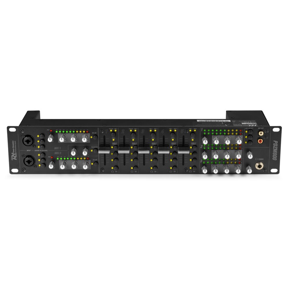 PDZM800 7Ch Installation Mixer with 3 zones - Power Dynamics