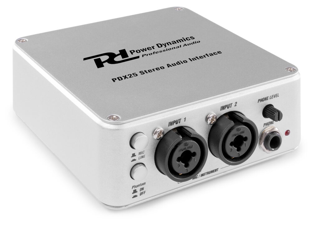 PDX25 USB Audio Interface 2CH - Power Dynamics
