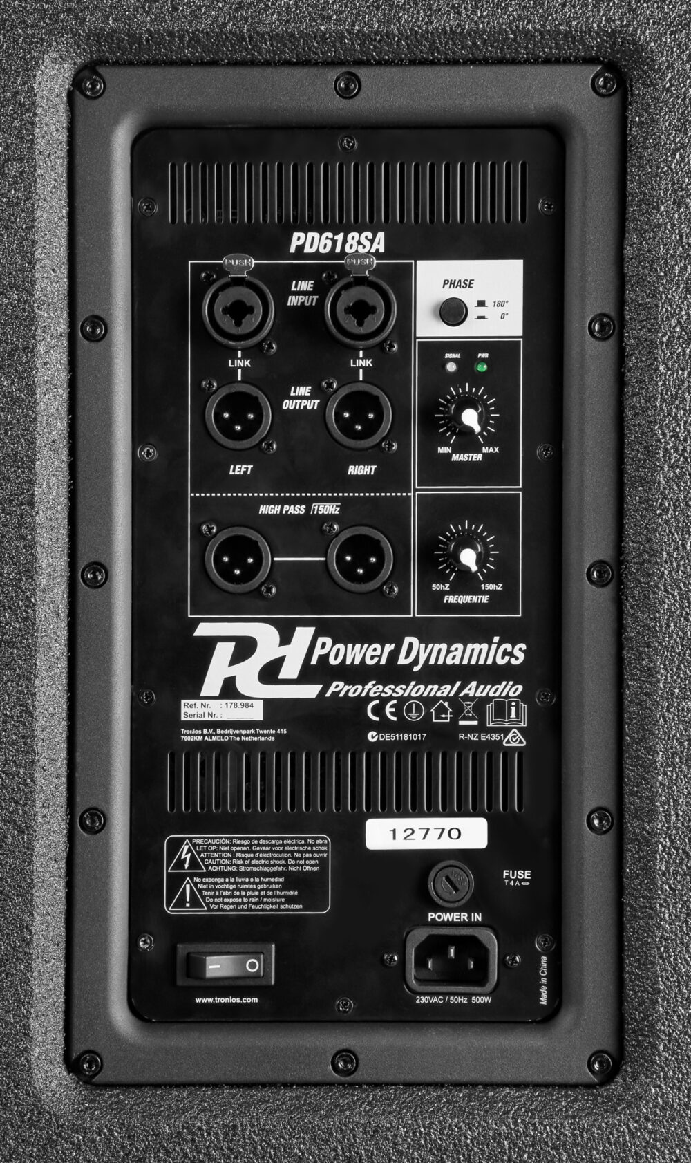 PD618SA Active Subwoofer 18'' 1400W - Power Dynamics