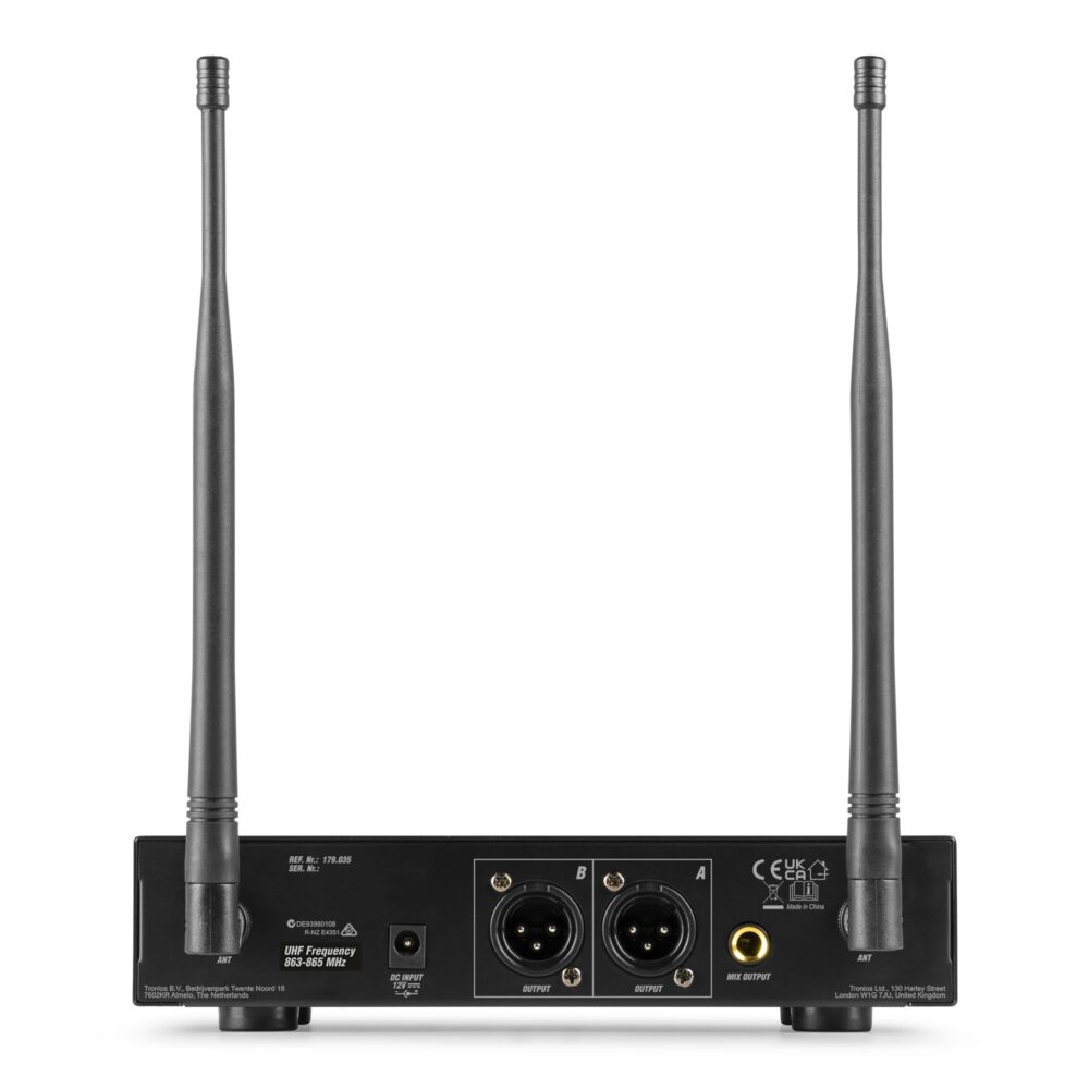 PD220B 2x 80-Channel UHF Wireless Microphone True Diversity System BP ...